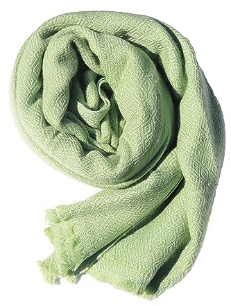 Kaschmir-Wickelschal, handgefertigt in Nepal, 8-lagig, exklusive Premium-Qualität, große Stola, Wolle, Pashmina-Schals für Damen, Salbeigrün, Large