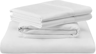 Tempur, luxuriöses Bettlaken-Set, ägyptische Baumwolle, Weiß – Split King Size