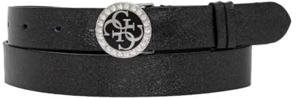 Guess CINTURA DONNA LUCIDA STRASS BRILLANTINI LOGO FIBBIA CINTA W4RZ00WFT30 Taglia M Colore principale NERO