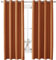 Ystyle Rideau Occultant Thermiques Lot De 2, Rideaux Effet Lin, Rideau Thermique Isolant Anti Froid Et Chaleur, Rideau Isolant Thermique, Rideau Salon, Rideau Phonique, 140x180 cm, Orange