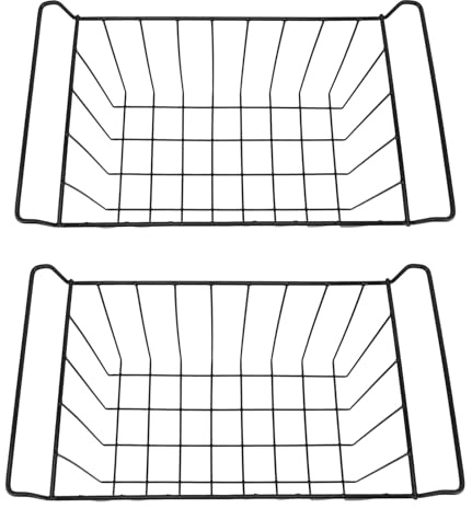 Freezer Storage Basket, Easy Space Saving Freezer Basket for Foods (Black)