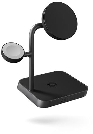 ZENS Aluminium Series 3 in 1 Magnetic Wireless Office Charger Pro 3 Qi2 schwarz