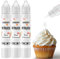 Black Food Colouring - 30ml×3 Bottles Concentrated Food Colouring Liquid for Baking, Cake Decorating, Candy, Macaron, Icing and Cooking (White, 3 Bottles x 30ml)