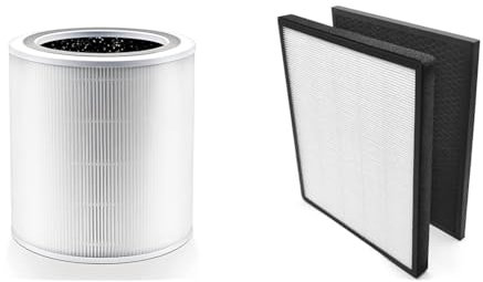 LEVOIT Core 400S-RF Air Purifier HEPA Replacement Filter, Highly Efficient Activated Carbon Pre & Air Purifier Replacement Compatible LV-PUR131S, True HEPA and Activated Carbon Filters Set