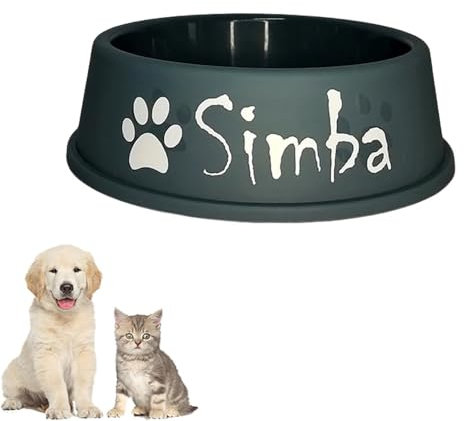 Gamelle pour Chien Personnalisée, Gamelle pour Chien en Plastique, Gamelle d'eau pour Animaux, Gamelle pour Chat, Gamelle d'eau Et De Nourriture pour Chien, Cadeaux pour Chiens(Blue)