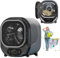 Asciugatrice piccola ventilata da 450 W 18 litri, asciugatura tridimensionale ad aria calda e fredda, 35 dB, temperatura regolabile, vasca e dispositivo di filtraggio in acciaio inossidabile