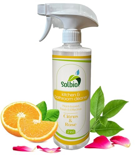 Solbio Natural Kitchen & Bathroom Cleaner 0.5L Eco-Friendly Spray - Solbio | Plant-based, chemical-free, multi-surface, anti-bacterial, streak-free, biodegradable, safe for kitchen and bathroom use