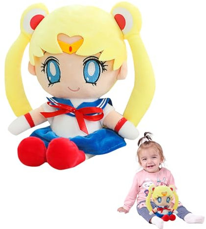 HaOrchid Anime Plüschtiere, 25cm Anime Plush Figuren, Sailor Moon Plüschtier, Kawaii Plüsch Puppe, Anime Kuscheltier, Anime Plush Toy, Baby Stofftier für Kinder Mädchen Kuscheln, Spielen und Schlafen