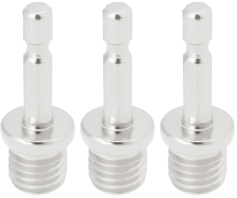 SG Store 3 Piezas Adaptador Taladro Hexagonal Adaptador M14 1/4 Pulgada Hexagonal Taladro Destornillador Inalámbrico Portabrocas Placa Respaldo Herramientas División Llave Eléctrica 45,5 X 16,9 Mm