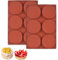2 Stück Silikonform Rund, 4 Zoll Silikon Backform Rund Große Muffinform Silikon Antihaft Burger Buns Backform für Kuchen Muffin Burger Pudding Schokolade Seife (33 * 22cm)