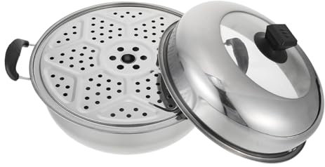 ABOOFAN Olla De Acero Inoxidable Vaporera Doméstica Ideal Para Sopas Resistente y Práctica