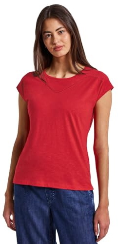 Street One Damen 3226375 Shirt mit Dekotape, Glory Red, 42