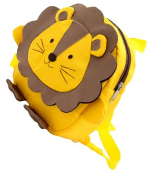 LIFKOME Junge Mädchen-Rucksack Aus Oxford Cartoon-löwenmuster Anti-Verlust-zugseil Verstellbare Schultergurte Praktisch Und Langlebig Für Kindergarten Und Früherziehung