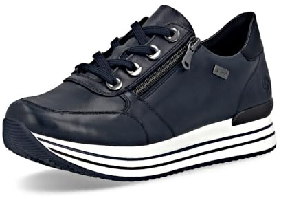 Remonte Damen Low-Top Sneaker D0700, Frauen Halbschuhe,lose Einlage,wasserabweisend,remonteTEX,Freizeit,sportlich,straßenschuhe,blau (14),40 EU