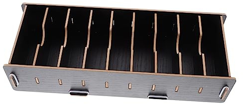 HOUDERCO Schreibtisch Sichere Flache Aufbewahrungsbox Organizer mit Mehreren Fächern für Karten und Dokumente für Wohnzimmer und Büro