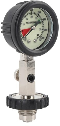 aqxreight Tauch-Manometer, Leuchtend, Hohe Genauigkeit, Multifunktional, Tragbar, Sauerstoffflaschen-Manometer Unter Wasser, Verbessert die Lesbarkeit und Lesbarkeit von Tauchern, Leuchtende