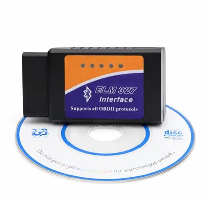 OBD2 Diagnosegerät Auto Adapter WiFi mit CD, Diagnosegerät Auto Scanner Code Leser, OBD2 Adapter für iOS, für Android, für Windows, Unterstützt Alle OBDII Protokolle, Geeignet für Fahrzeuge