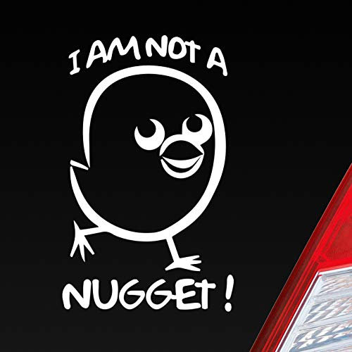 Hellweg Druckerei Not a Nugget Vegetarier Vegan Auto Aufkleber Sticker Heckscheibenaufkleber