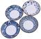 Beautyflier Lot de 4 Couleurs Assorties en céramique coupelles à Sauce Motif Feuilles Assiettes de Service soucoupes Bol pour Sushi Mise en Bouche Style Japonais de Table Snack