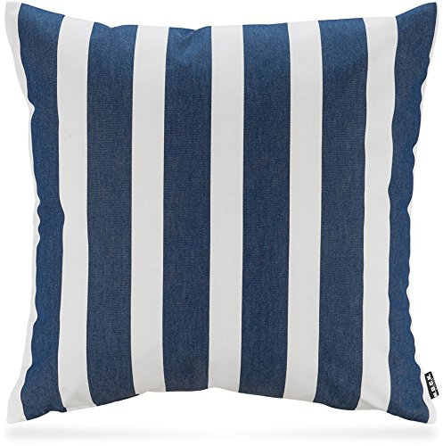 H.O.C.K. Kissen inkl. Füllung Outdoor Classic Streifen (50 x 50 cm, Navy-blau Sun)