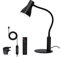 CeSunlight LED Desk Lamp, 3 Lighting Modes and 6 Brightness Levels, 10W Flexible Gooseneck Table Lamp for Living Room and Study, Remote Control, Adapter Included (Black)