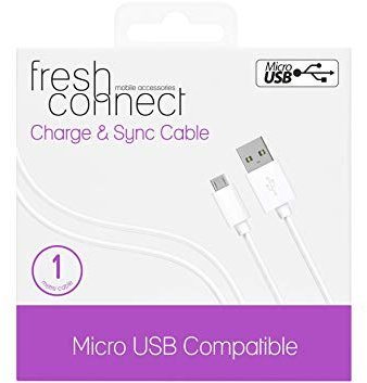 Fresh Connect Micro-USB-Kabel, Lade- und Synchronisationskabel, 1 m, für Samsung, Nokia, HTC, Huawei und Sony