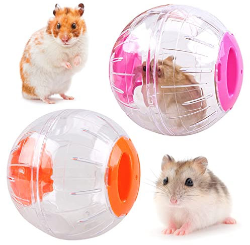 JLNGTHONG Hamster Gymnastikball, Hamster Spielzeug Laufkugel Rolle Kugel(2 Stück)