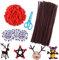 Pfeifenreiniger Pfeifenputzer Braune Chenilledraht und Pompons für Kinder Weihnachten Handwerk DIY Herstellung Basteln mit Rentieren（100Stk）