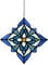Karhuimoyi Buntglas-Fensterbehang, Tiffany-Stil, Blaue Kunstblume, Sonnenfänger, 7*7inch, Blaue Blume, Jahrestag, Muttertag, Weihnachten, Feierliche Anlässe