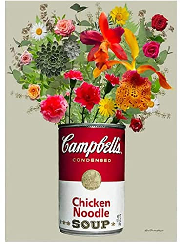 AIVYNA Andy Warhol Poster Canned Tomato Soup Canvas Pop Wall Gemälde Fashion Painting Andy Warhol Prints Andy Warhol Picture Living Room Decor Frameless 30×40cm