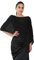creazioni unique Poncho Pop Coprispalle da Donna Elegante da Cerimonia o Sera - Poncho Donna Autunnale e Primaverile in Viscosa Termica a Maglia Larga con Essenza di Fiore di Ciliegio (Nero)