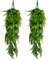 GraduationMall 2 Pack Artificial Hanging Plants, Faux Vine Leaves Decoration for Indoor Outdoor, Greenery Home Decor for Bedroom Garden Living Room, Wedding Courtyard Farmhouse Garland Decor