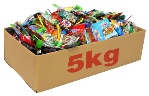 XL 5kg Fruchtgummi & bunte Süßwaren Mischung Groß- und Kleinteile einzeln Verpackt für Wurfmaterial/Geburtstag/Party/Candybar/Großfamilie
