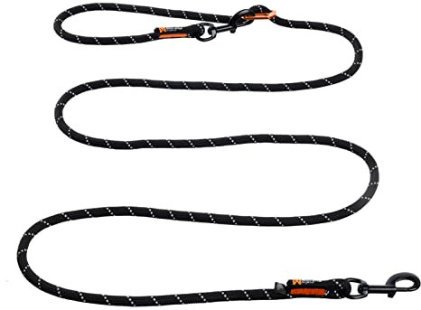 Non-Stop dogwear Rock Leash Adjustable Black | Multiline, leicht verstellbar