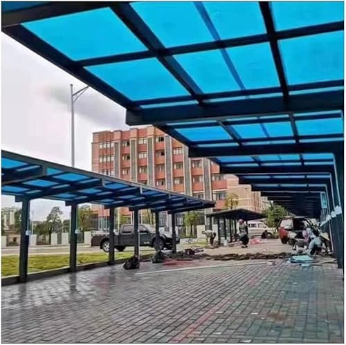 Terrassenüberdachung Für Pergola - Klare Verkleidung Aus Polycarbonatplatten, 0,8 Mm Glasfaserplatten Regenfest Überdachung Im Freien (1.5x6m)
