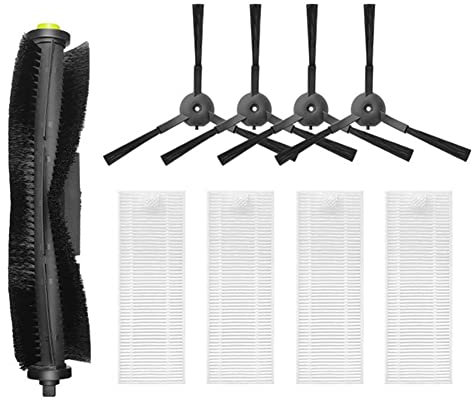 Glakyur Rollen BüRste Reinigen Filter Seiten BüRste Reinigen ZubehöR Teile für Qihoo 360 S10 X100 Max Roboter Vakuum Staubsauger Zur Reinigung
