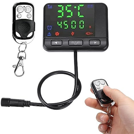 Car Heater LCD Switch Controller With 4 Button Remote, Supports Timing Pairing LCD Display for 12V/24V Power Supply Voltage Diesel Air Heater