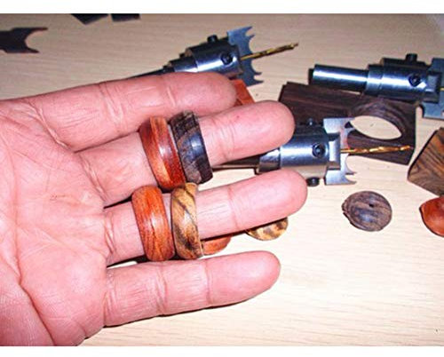 Wooden Ring Making Drill Kit Set, Thick Ring Maker DIY Multifunctional for Making (As Shown, Assorted Color)
