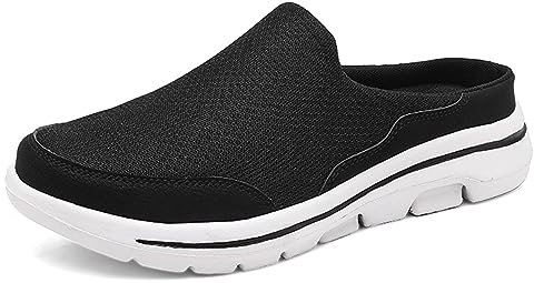 SMajong Zoccoli e Sabot Uomo Donna Comode Traspiranti Pantofole da Casa Leggero Antiscivolo Scarpe da Spiaggia Ciabatte all'aperto B Bianco Nero Taglia:40 EU