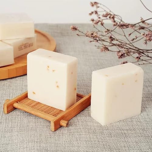 Original Reismilchseife Thailand Naturseife 60-65 Gramm Handmade Grade White Feuchtigkeitsspendende Bio Seife für Männer Frauen Handseife, Körper Badeseife, Gesichtsseife (2Pcs)