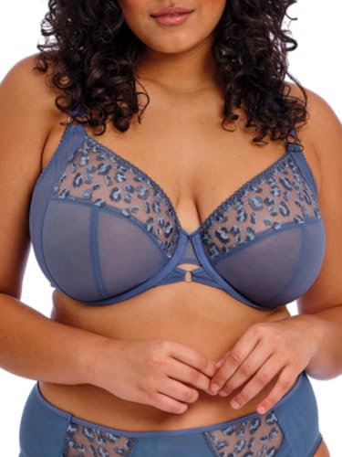 Elomi Women's Namrah Underwire Plunge Bra, Stonewash, 36GG US