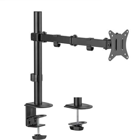 AISENS Soporte De Mesa Eco Giratorio E Inclinable Para Monitor/tv 9kg (3 Pivotes. 1 Brazo) De 17-32. Negro