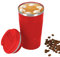 Americano - Taza de café de acero inoxidable, doble pared, aislada, tapa de bloqueo sin BPA, a prueba de fugas, agarre de silicona, protección contra el calor, té, café, barista, frasco, taza, vaso,
