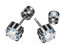 ZOCOYUU 4 Pairs Titanium Screw Back Surgical Stainless Steel Stud Earrings for Women Men,Rainbow 5A Cubic Zirconia Studs Double Side Earrings Piercing Sleeper Studs Jewelry 6mm (Black-White-6mm)