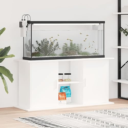 ZEYUAN Aquariumständer Weiß 121x41x58 cm Holzwerkstoff, Aquarium Unterschrank, Aquarium Schrank, Aquariumschrank, Aquarium Tisch, Aquarium Stands