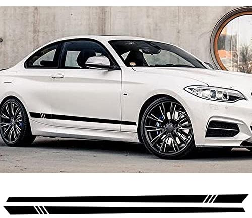 Karosserie Kofferraum Dekoration Aufkleber Taille Linien Aufkleber Tür Seitendekor Aufkleber für Audi Ford VW Toyota Mercedes,A-Black