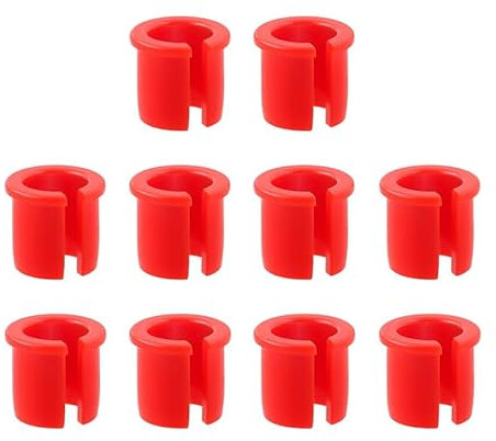 10 Pcs Schrader to Presta Rim Adapter, Convert Valve Stem Grommet, Wheels Manufacturing Presta Valve Saver for Road Bike MTB Bicycle Wheel Rim Conversion (Red)