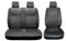 OMAC Schonbezüge Sitzbezug kompatibel mit Mercedes Vito W639 2003-2014 Leder Schwarz Weiß 2+1