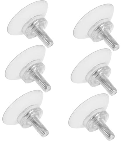 CIYODO 6 Confezioni di Ventose in Pvc Ganci per Tavolo in Ganci per Ventose da Parete E Finestre Antiscivolo per Appendere Decorazioni in Cucina Bagno Camera da Letto
