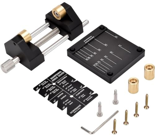 Kznifmk Woodworking Honing Guide Tools Chisel & Plane Blade Sharpening Kit Honing Guide,Angle Fixture, and Angle Gauge Easy to Use